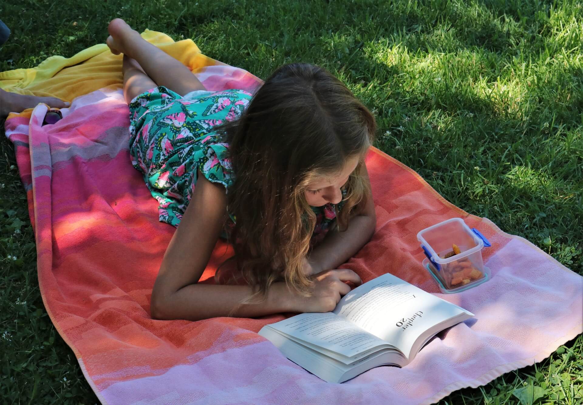 A child reading a book