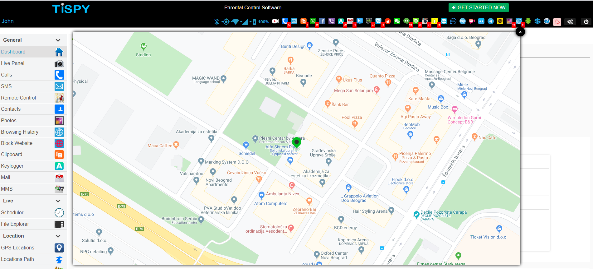 Track Location