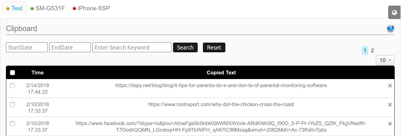 Parental monitoring software