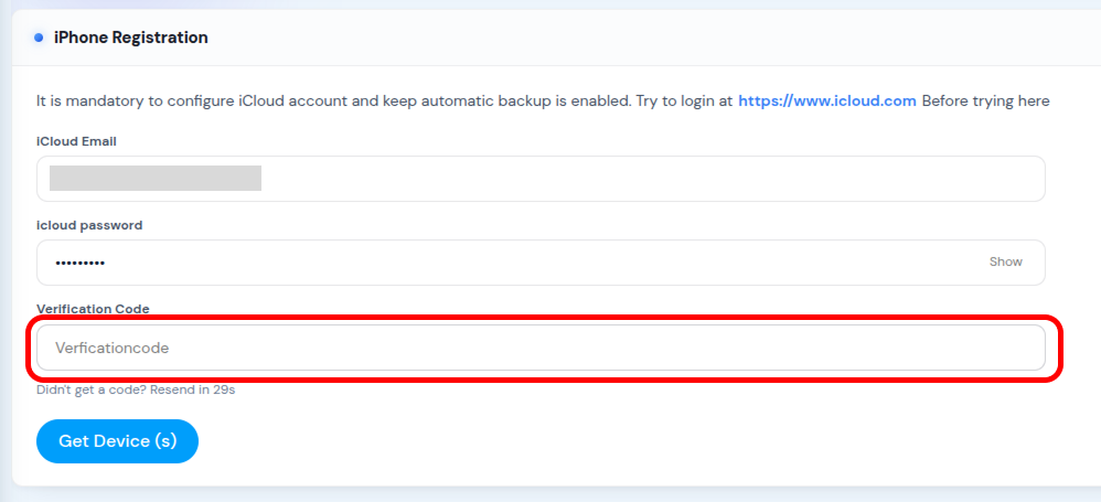 Check the child's trusted Apple device — a 6-digit verification code appears. Type it into the "Verification Code" box.