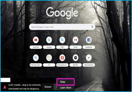 Keep the downloaded TiSPY installer