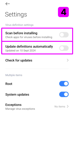 Disable Anti-Virus for Xiaomi / Redmi – TiSPY Android install guide (4/4)