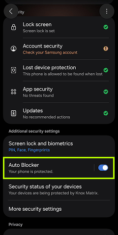 Deshabilitar antivirus para Samsung – TiSPY Android install guide (10/10)