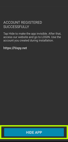 Signup / Login and Configure TiSPY – TiSPY Android install guide (14/14)