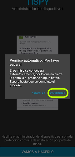 Registro / Inicio de sesión y Configurar TiSPY – TiSPY Android install guide (12/14)