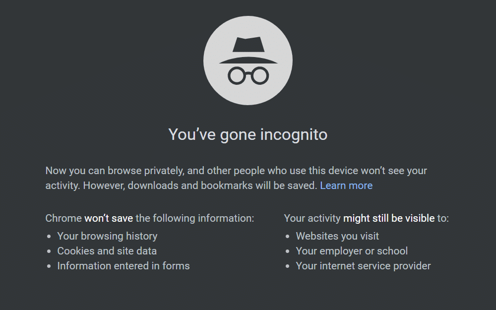 Why do kids use incognito mode?