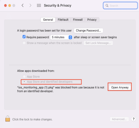 Open Ios monitoring app anyway on Mac