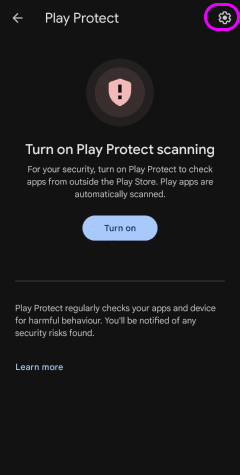 Go to play protect setting