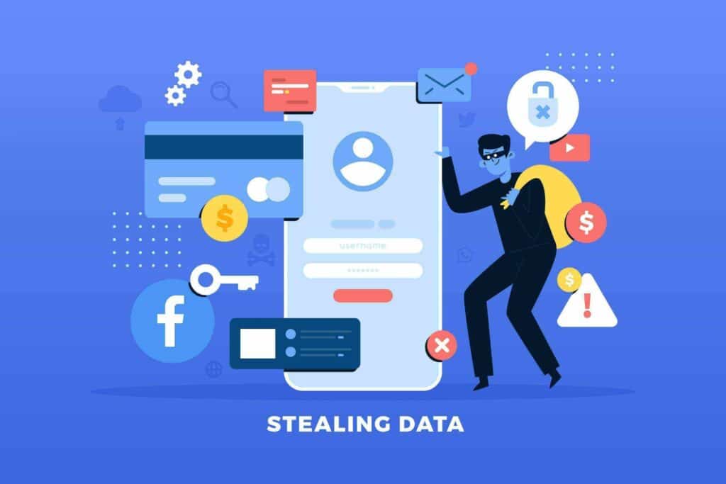 Signs of data stealing on social media