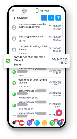 WeChat keylogger for online safety