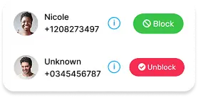 Block Calls from Unwanted Numbers