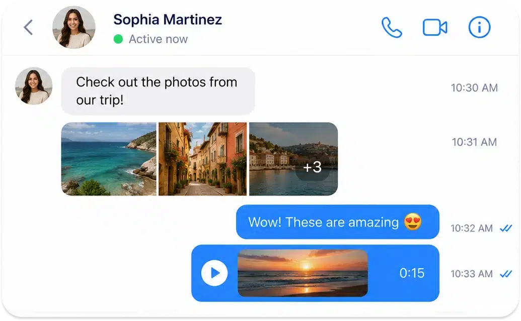 Visibility into Photos and Videos Shared in Chats