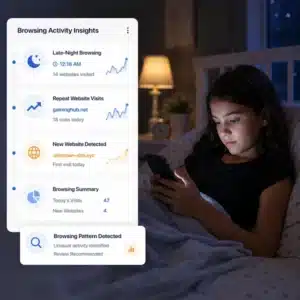 Identify unusual browsing patterns using search history tracker