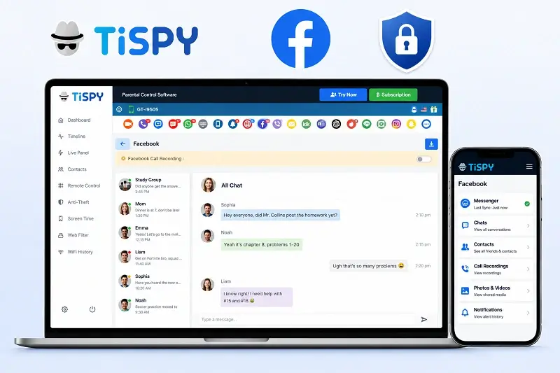 TiSPY Helps Parents Monitor Facebook Activity 