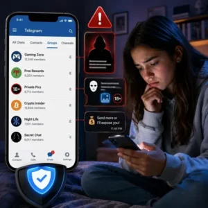 Track sexual content and sextortion blackmail predators using telegram tracker