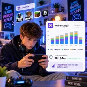 view weekly gaming hours spend using game time tracker